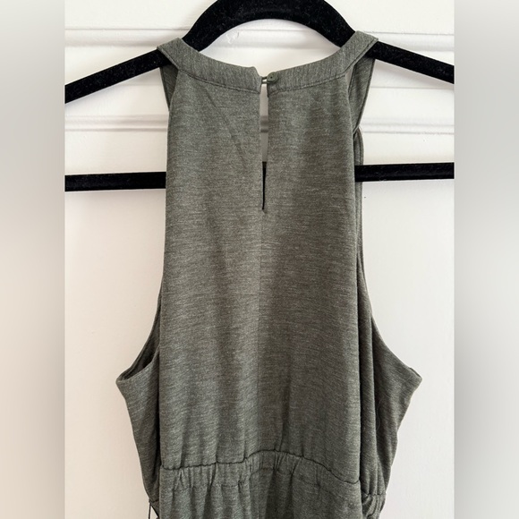 Maternity Green Sleeveless Halter Maxi Sundress - Picture 12 of 13